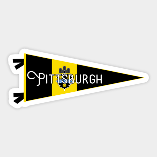 Pittsburgh Flag Pennant Sticker